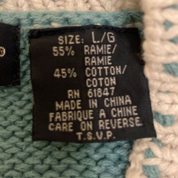 Eagle's Eye Vintage Lighthouse Coastal Themed Cardigan Sweater Vest Womens Sz L - Picture 15 of 16